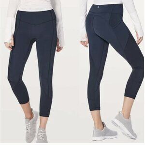 Lululemon All The Right Places High Rise Crop Leggings 23” True Navy Luxtreme 6